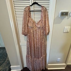 Selkie Rose Gold Sequin Princess Gown size 2x